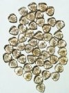 50 9mm Transparent Light Smoke Topaz Leaf Beads